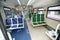 The interior of the wagon train. Compartment. Seat