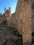 Interior wall of the castle of Alcala de Chivert, Castellon, Spain