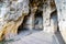 Interior walls of the limestone cave Duivelsgrot in Sint-Pietersberg