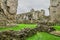 The interior walls of Middleham Castle