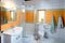 Interior of Washroom in Orange Tones