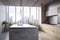 interior window living contemporary rendering new sink indoor design room residential furniture appliance. Generative AI