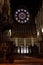 Interior windows and seats of St Colman\'s Cathedral