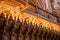 Interior Wooden Choir Stalls of the Mosque Cathedral Mezquita Catedral of Cordoba, Andalusia