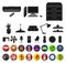 Interior of the workplace black,flat icons in set collection for design. Office furniture vector symbol stock web