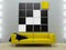 Interiors design - Yellow couch in modern style