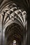 Interiors of a gothic cathedral, ceiling