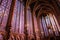 Interiors of the Sainte-Chapelle Holy Chapel. The Sainte-Chapelle is a royal medieval Gothic chapel in Paris