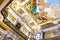 Interiors of Villa Pisani painted fresco ceiling with golden balcony