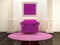 Interiors - Violet seat between the columns