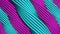 Interlaced diagonal shapes in turquoise and pink colors in the form of slings. Abstract background. 3d rendering