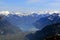 Interlaken Brienzersee with Alps mountains Switzerland aerial vi