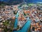 Interlaken, Switzerland on the Aare River from above