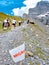 Interlaken , Switzerland - September 09 2008 : Patrick Wieser is passing the highest point of the Jungfrau Marathon