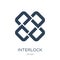 interlock icon in trendy design style. interlock icon isolated on white background. interlock vector icon simple and modern flat