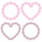 interlocking heart frames vector clipart