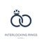 interlocking rings icon in trendy design style. interlocking rings icon isolated on white background. interlocking rings vector