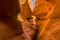 Interlocking spurs in the slot canyon in lower Antelope Canyon, Page, Arizona
