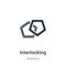 Interlocking vector icon on white background. Flat vector interlocking icon symbol sign from modern analytics collection for