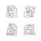 Intermediary services linear icons set
