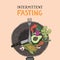 Intermittent fasting diet concept