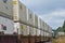 Intermomdal train container freight double stacked