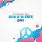 Internaional Day Of Non Violance Day Vector Design Illustration For Banner and Background