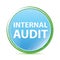 Internal Audit natural aqua cyan blue round button