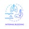 Internal bleeding, accident, physical trauma result concept icon