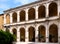 Internal courtyard and cloisters of Venice Palace at Venice Square Piazza Venezia in Rome in Italy