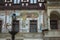 Internal garden of Peles castle in Romania