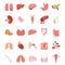 Internal Human Organs Flat Icons