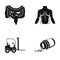 Internal organs, human back and other web icon in black style. loader, medicine icons in set collection.