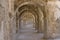 Internal passages in the ancient Roman amphitheater of Aspendos.