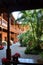 internal patio of colonial house