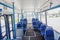 Internal view of an empty bus