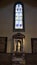 Internal wall, with capital and statue, of the cathedral of Santa Maria in Fiore in Florence.