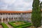Internal yard of Alcobaca Dominican medieval monastery, Portugal