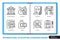 International accounting standards board infographics linear icons collection