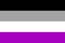 International asexual flag, people movement, flat icon