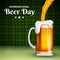 International Beer Day, on August. Cheers with clinking beer mugs conceptual.