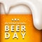 International Beer Day, on August. Cheers with clinking beer mugs conceptual.