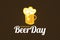 International Beer Day Retro Illustration Background