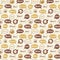 International Beer Day seamless background, pattern