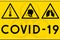 International biological hazard graphic symbol used during contamination with infectious diseases