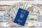 International biometric Ukrainian passport with us dollars top v
