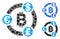 International Bitcoin collaboration Composition Icon of Spheric Items