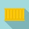 International cargo container icon, flat style