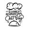 International chef day hand drawn vector illustration and lettering. Isolated on white background.