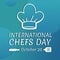 International Chefs Day. October 20. Holiday concept.